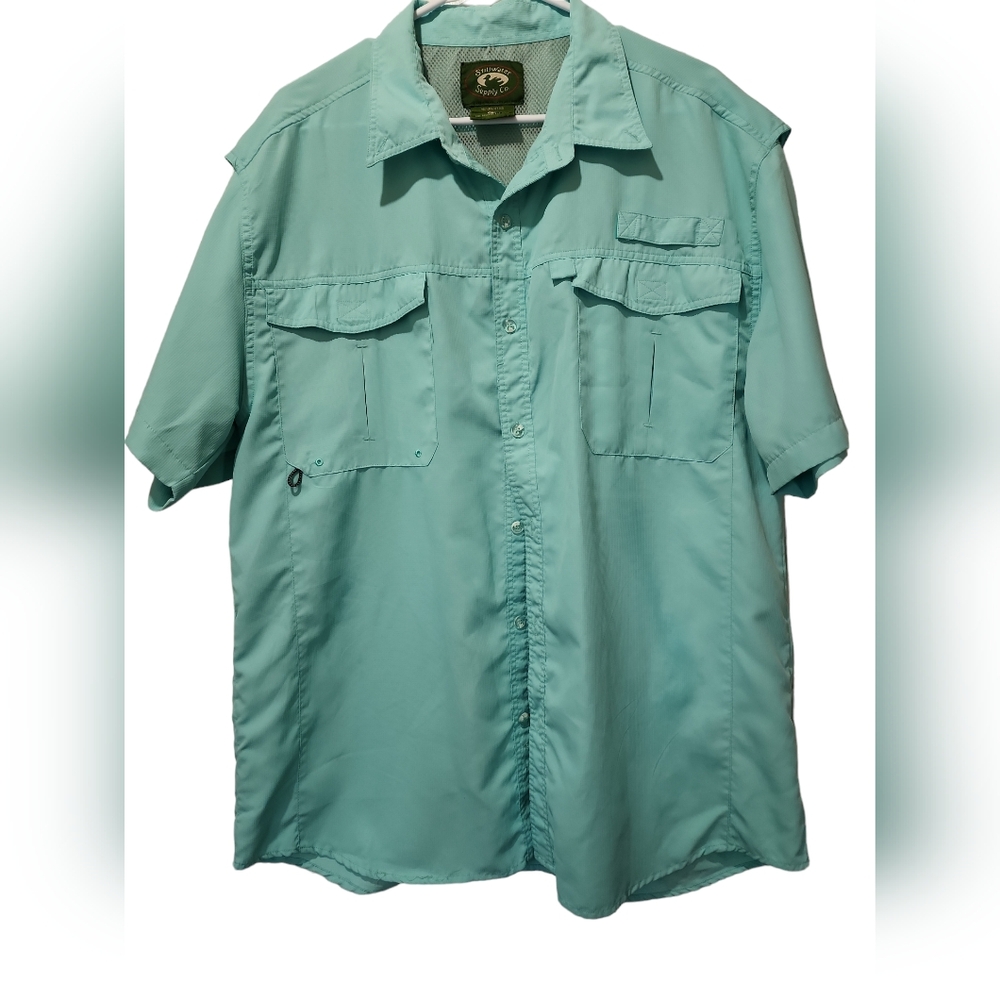 Men's large Stillwater supply company camp short sleeve 2 pockets.Moisture wick